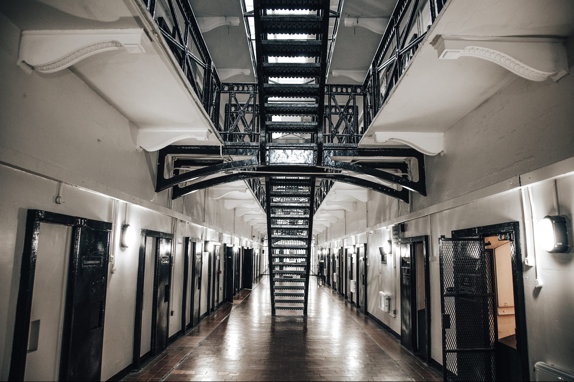 a picture taken from inside a prison